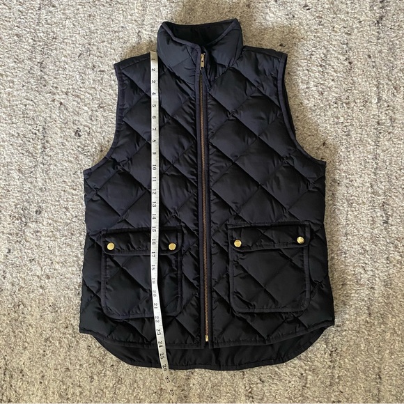 J. Crew Black Quilted Vest with Gold Details - Picture 5 of 6